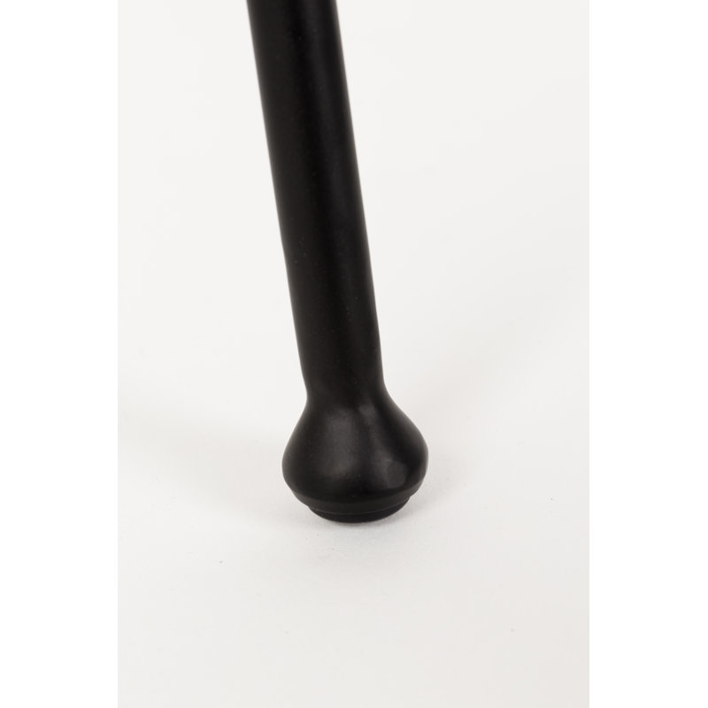 Feston Barrel Chair, Black Faux Leather
