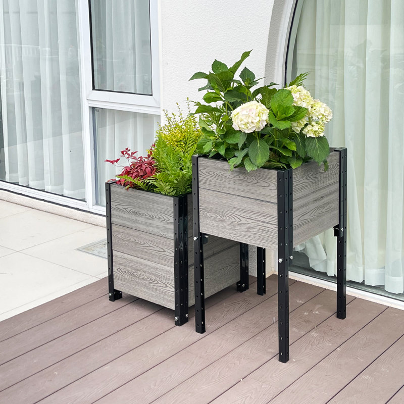 Elevated Planter, Gray