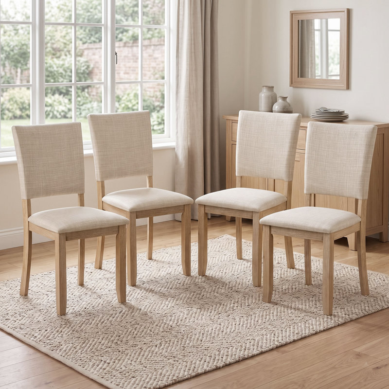 Chaise d'appoint rembourrée Quain, Beige
