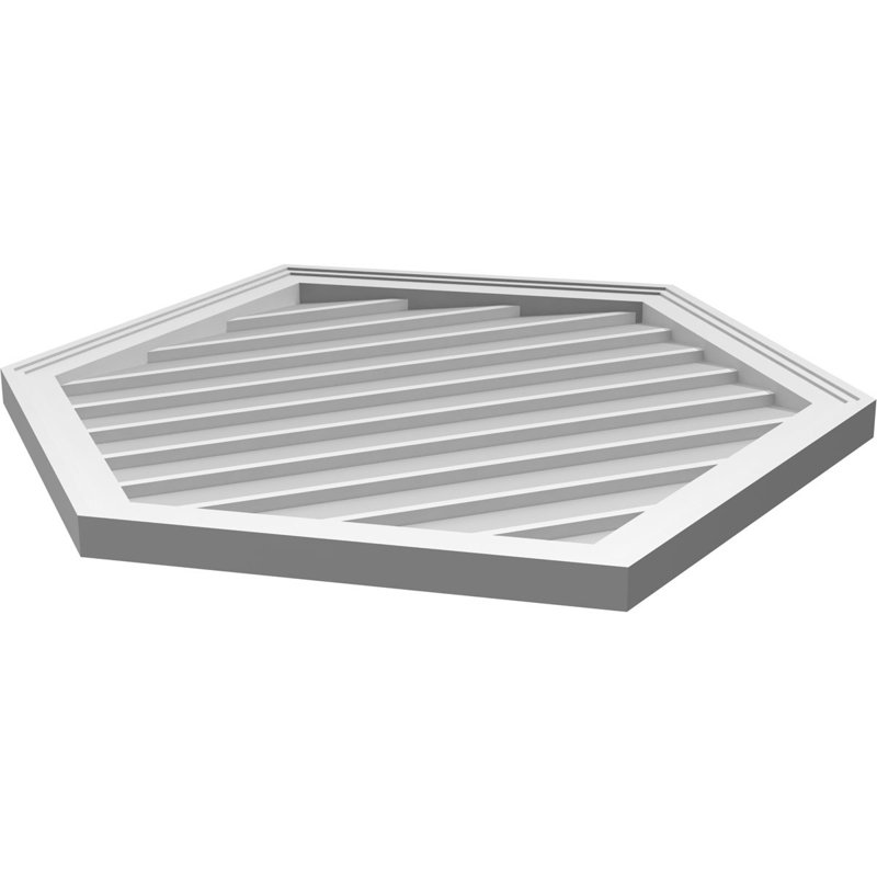 Ventilé vertical à pignon vertical en uréthane 8/12, H 36 po x l 30 po x P 1,5 po