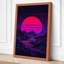 Sunset Beyond Mountains Retro - Wrapped Canvas-131761330-131761338
