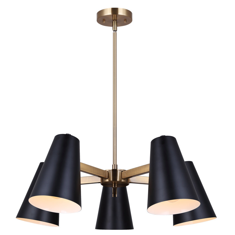 Lustre en forme de cloche à intensité variable 5 lumières Bernon