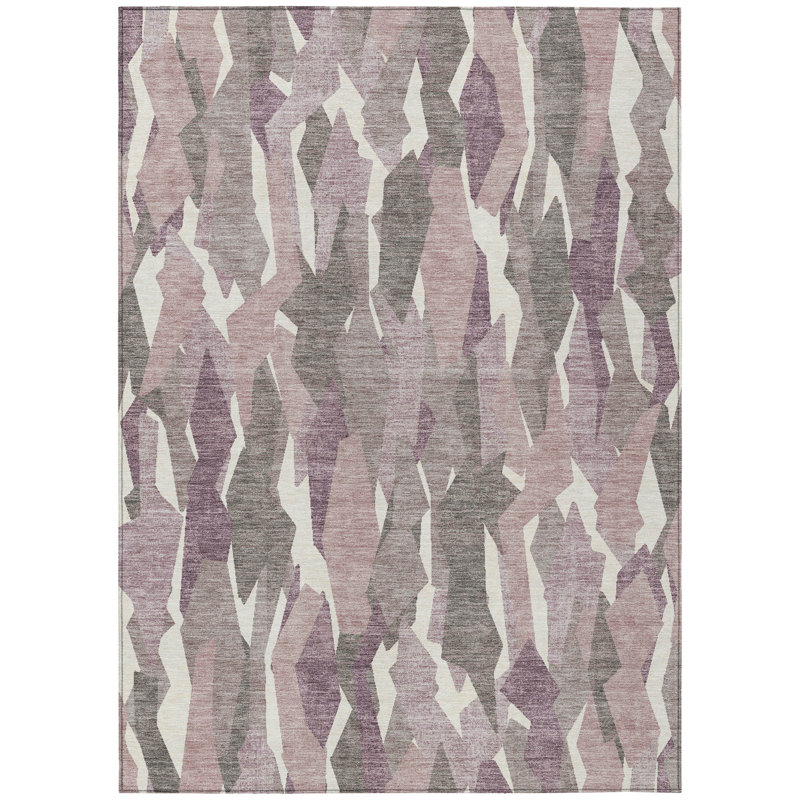 Machine Washable Indoor/Outdoor Bricen ACN2329 Stripes Rug, Rectangle 2'6" x 3'10"