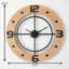 Très grande horloge murale 23,5 po