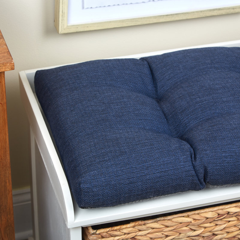 Omega Non-Slip Bench Cushion, Indigo, 33" W x 14" D
