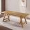Modern simple pure solid wood dining table
