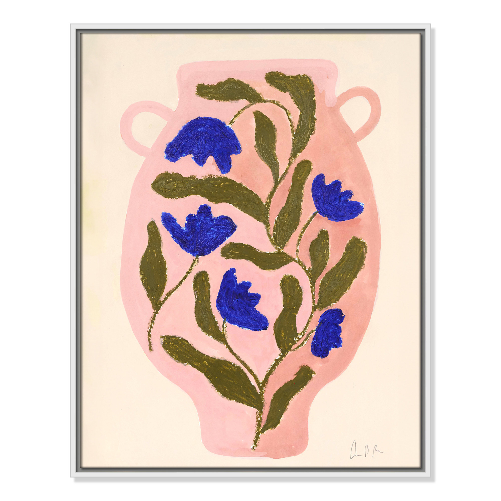 Vase No. 01 Print by Camilla Bergqvist, 29.5" H x 23.5" W, White