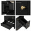Meuble-lavabo simple autoportant 24 po avec lavabo en céramique, armoire de rangement avec 3 tiroirs et porte-760764132-745314057
