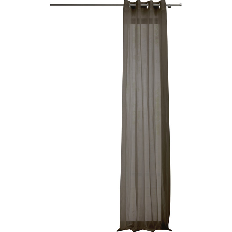 Uni Eyelet Sheer Thermal Curtain, Cappuccino