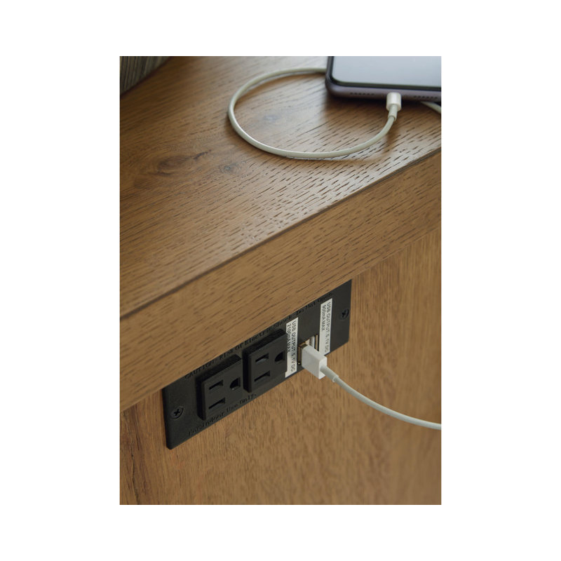 Sumaira End Table and Built-In Outlets