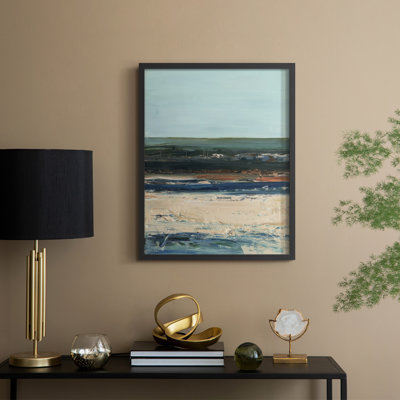 Rich Coastline II, reproduction encadrée - bois massif