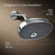 Statement™ Oval Multifunction Showerhead with Katalyst Air-Induction Technology