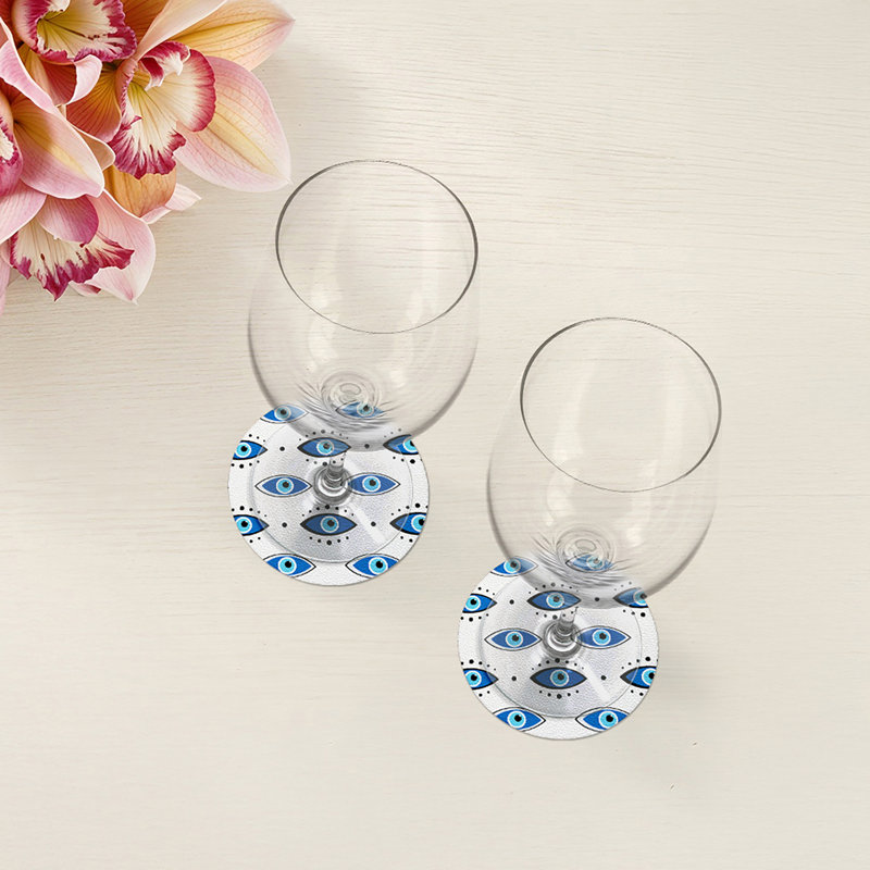 Sous-verres ronds en cuir Vegan