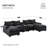 5-Piece Upholstered U-Shaped Sectional-1067949256