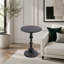 Table d'appoint ronde vintage en fonte de 40 cm (15,7 po) avec piédestal et base lestée, idéale pour le salon, la chambre à coucher et la terrasse.