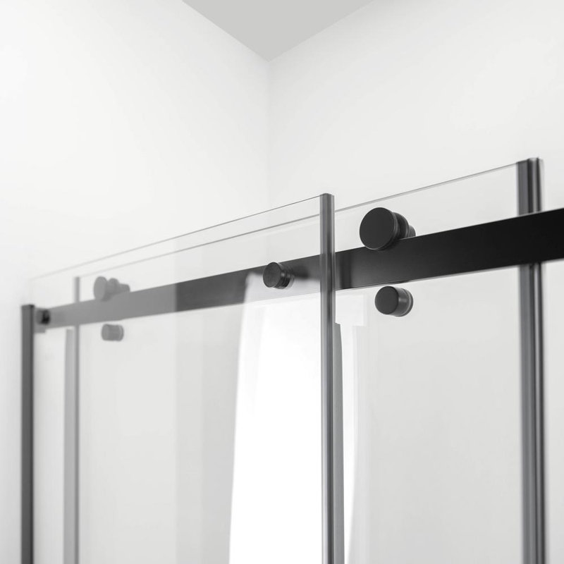 Porte de douche sans cadre à dérivation 78" x 48" Primo, Chrome, 60 po x 32 po x 3 po, 48 po x 78 po