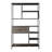  Black Etagere 70"H x 42"W Wood and Metal Storage Bookcase