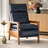 Honorato Mid-Century Modern Vegan Leather Recliner with Solid Wood Frame-2025235630