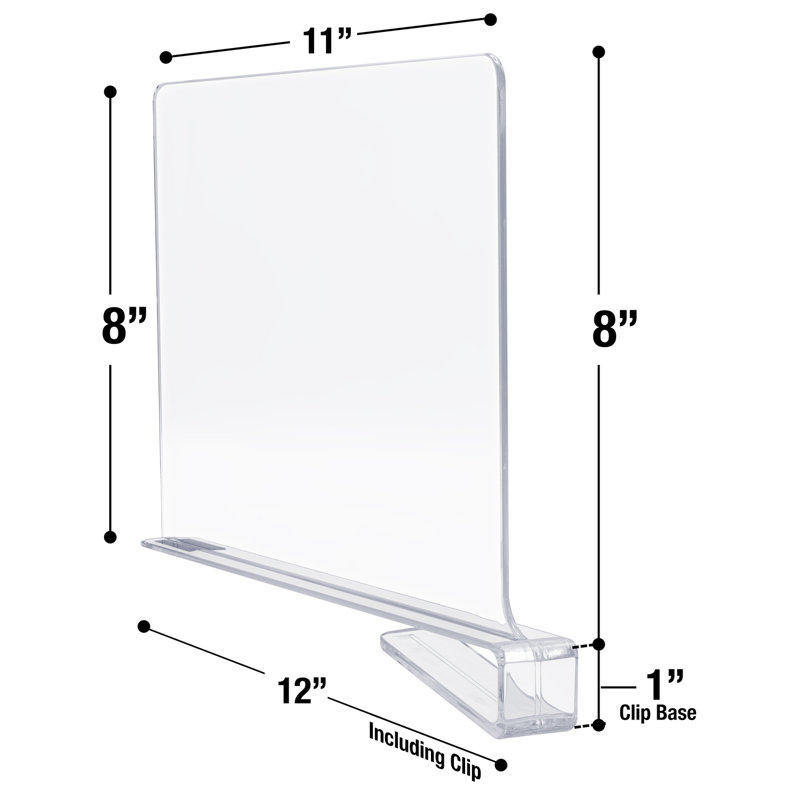 Acrylic Shelf Dividers - 6 Set