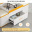 Table basse à plateau relevable avec 4 tabourets de rangement-114698452
