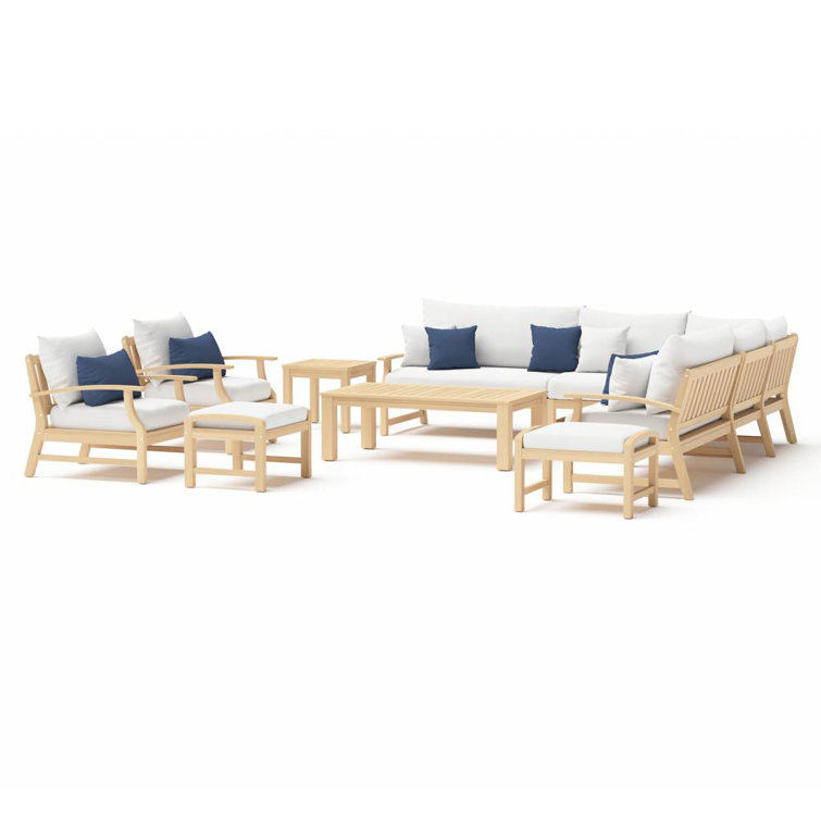 Paulet Acacia 11 - Person Modular Patio Conversation Sets with Cushions