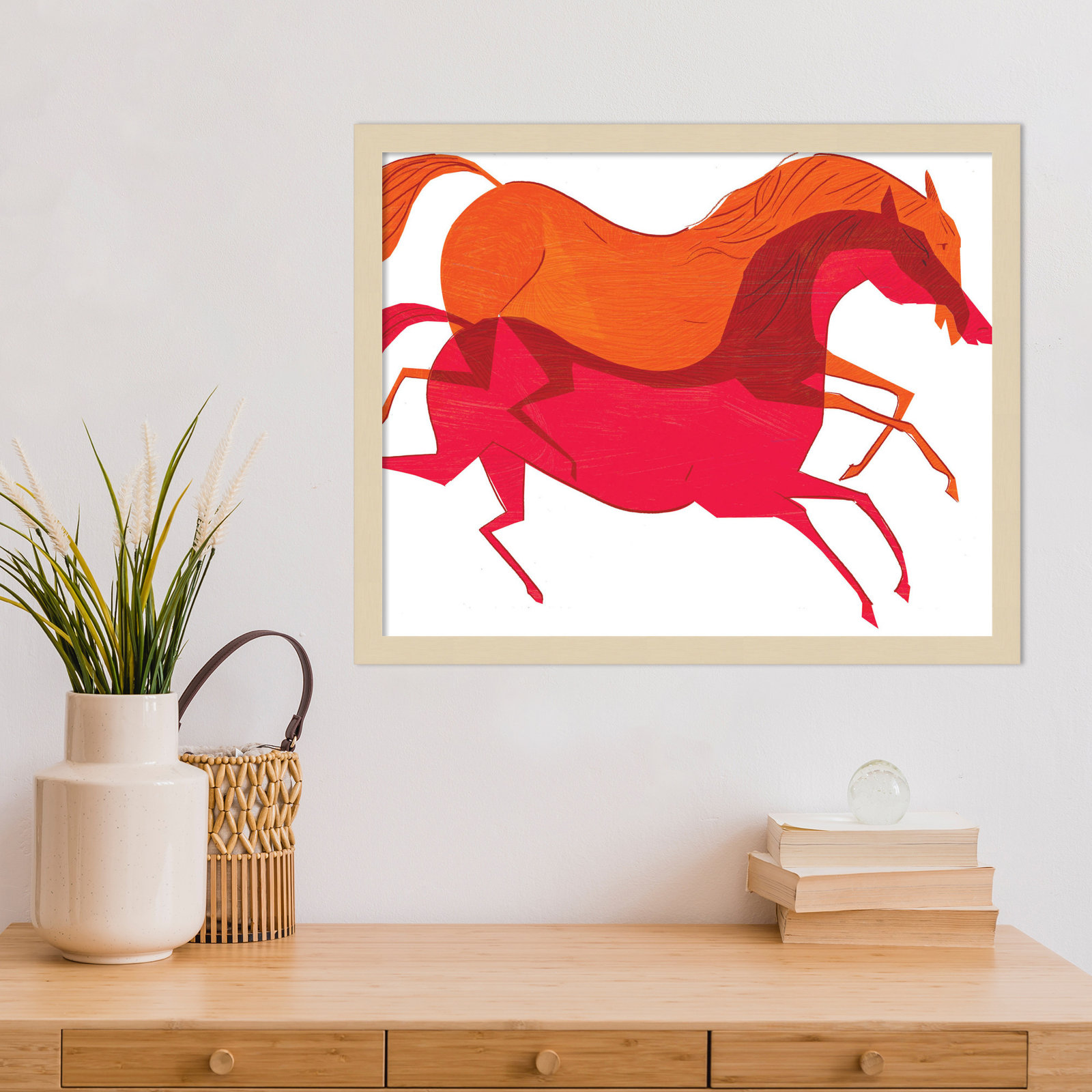 Horses Print by Richard A. Allen, Brown, 17" H x 21" W