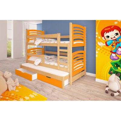 Hiarni Kids Bunk Bed and Mattress by Harriet Bee