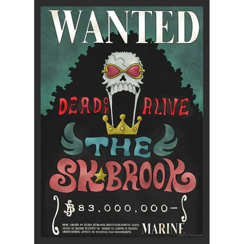 Plexi "One Pièce - Wanted The Brook" sur papier