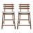 Hartz Solid Wood Counter Stools – Set of 2 Upholstered Fabric Seat & Open Back, Mid‑Century Modern-1692401150
