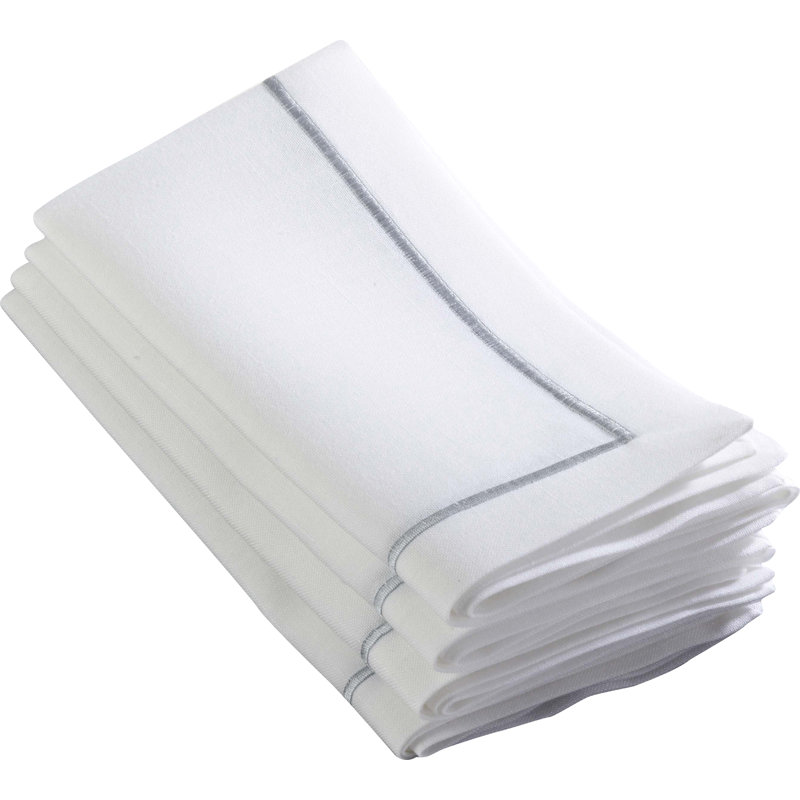 Ensemble de serviettes de table 4 pièces Odelle, Platine