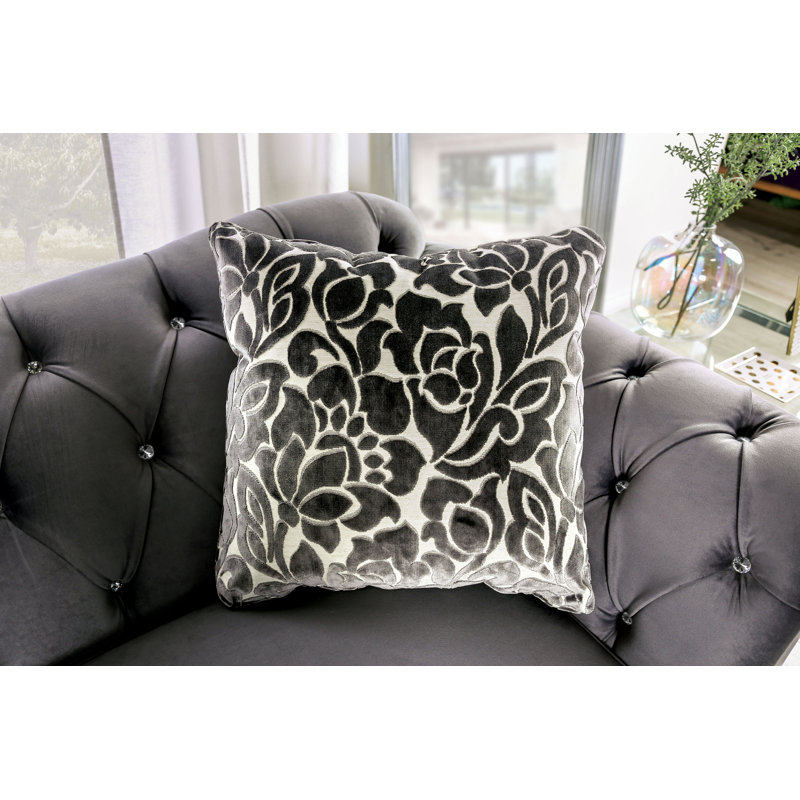Beiler Upholstered 68'' Loveseat, Gray 100% Polyester