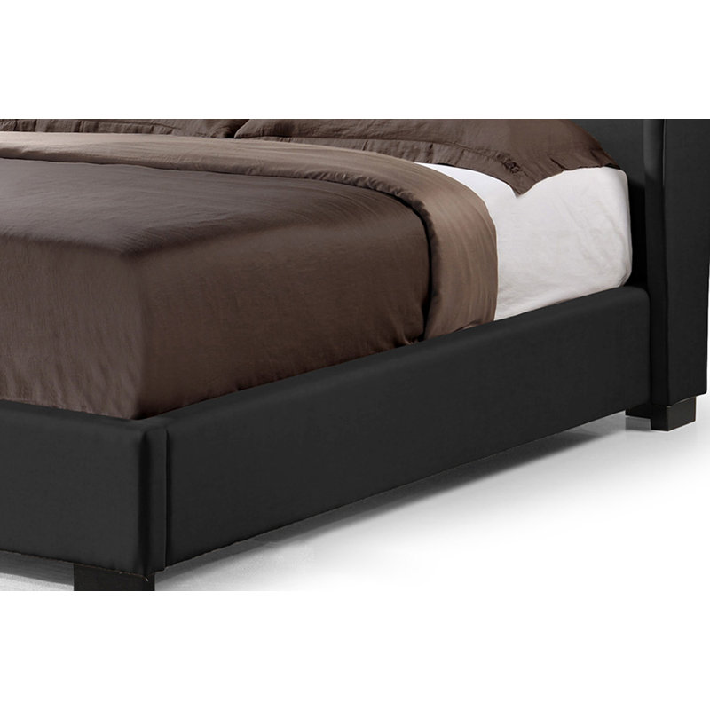 Lit plateforme tapissier Isleen, Roi, Gris