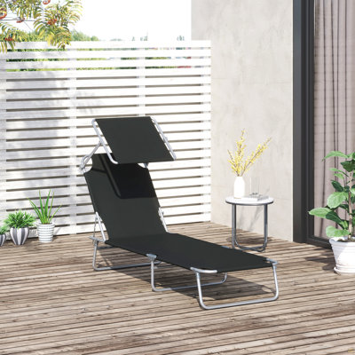 Chaise longue d'extérieur, chaise longue pliante réglable