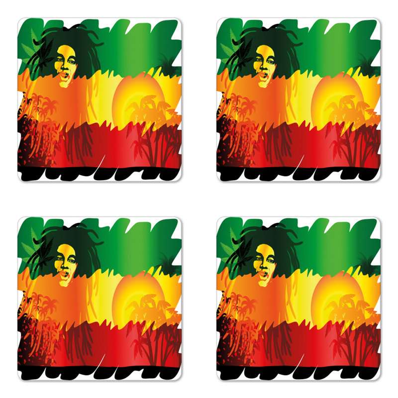 Sous-verre rasta