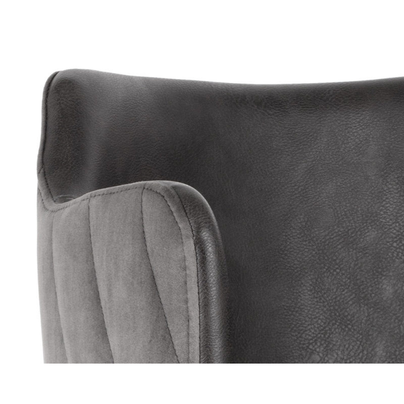 Upholstered Stool with Metal Frame, Bar Stool (30" Seat Height)