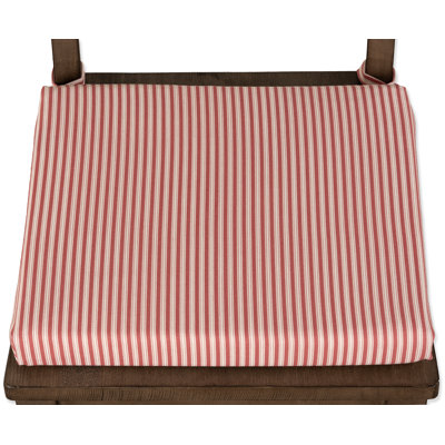 Birch Lane Polo Stripe 2" Dining Chair Seat Pad with Ties by Birch Lane