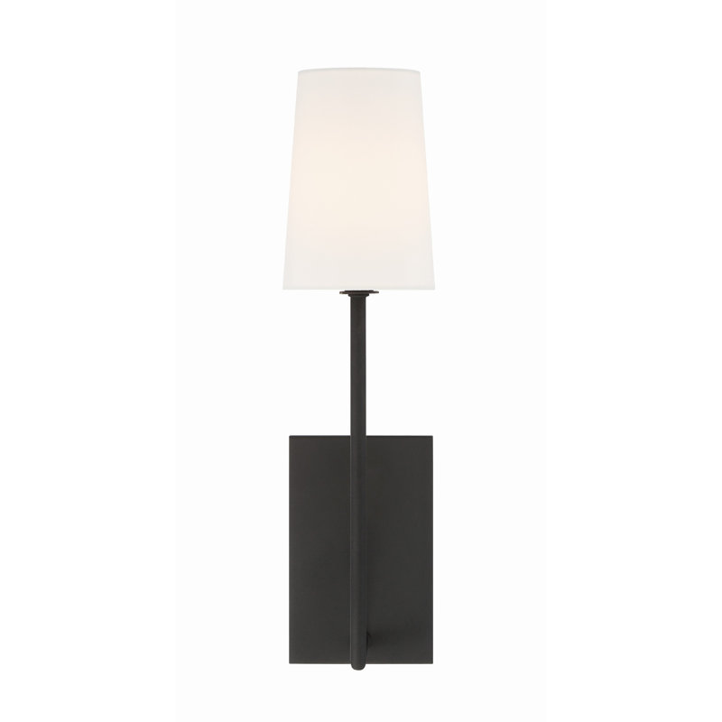 Frith 1 - Light Dimmable Armed Sconce, Black Forged
