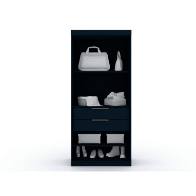 Mulberry 36" Wardrobe Closet In Midnight Blue