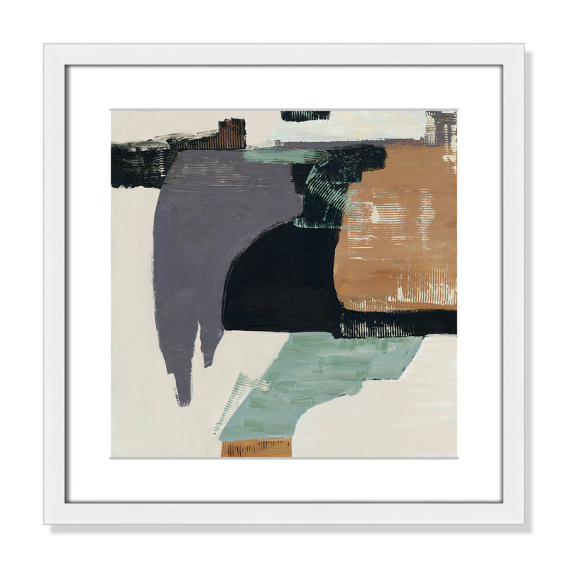 «Bold Divisions I Print» par Jacob Q, L 17 po x H 17 po, Imprimé mat, Blanc satiné