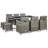 Buttram vidaXL Patio Dining Set with Cushions Outdoor Table and Chairs Poly Rattan-710173099-710173101