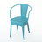 3 Pc Kd Metal Bistro In Blue Color - Powder Coated Iron, 30"X23.53"X23.53" Table And Two Chairs, Water- Outdoor Delight, 18" Seat 30" & 2 Water Resistance, 23.53"X23.53-217067842