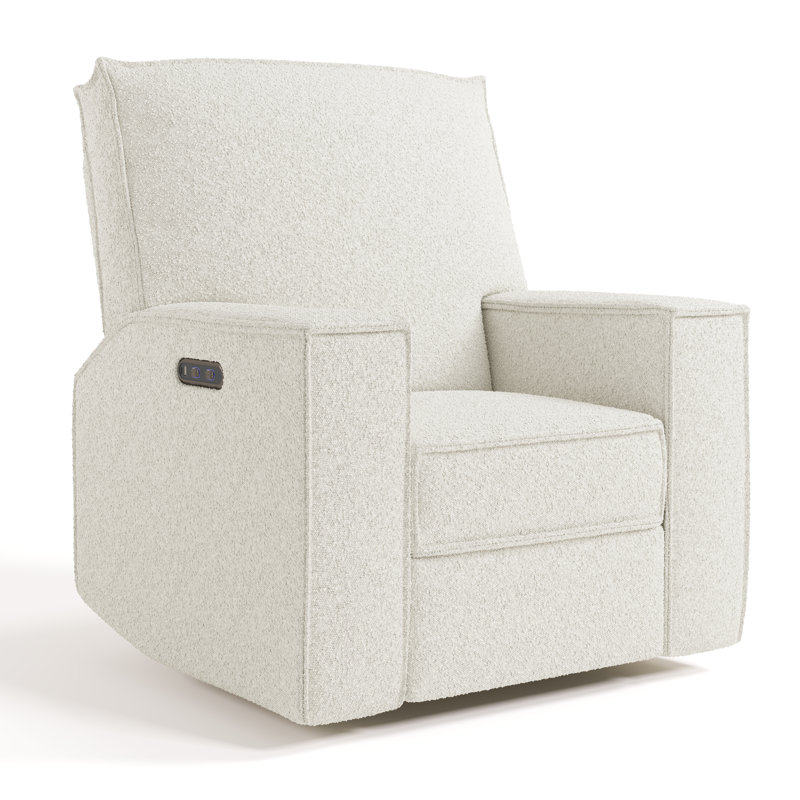 Texas Nursery Power Recliner Swivel Glider , Ivory Boucle