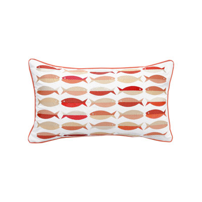 Coral Fish Pattern Indoor/Outdoor Lumbar Pillow