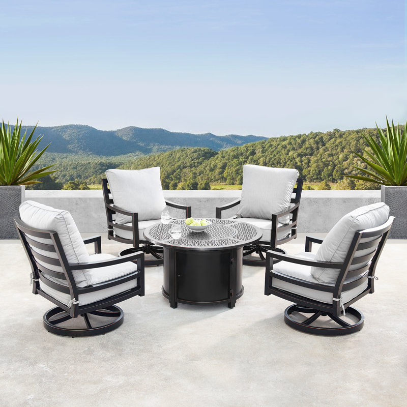 Mhyrren - Person Patio Conversation Set with Cushions
