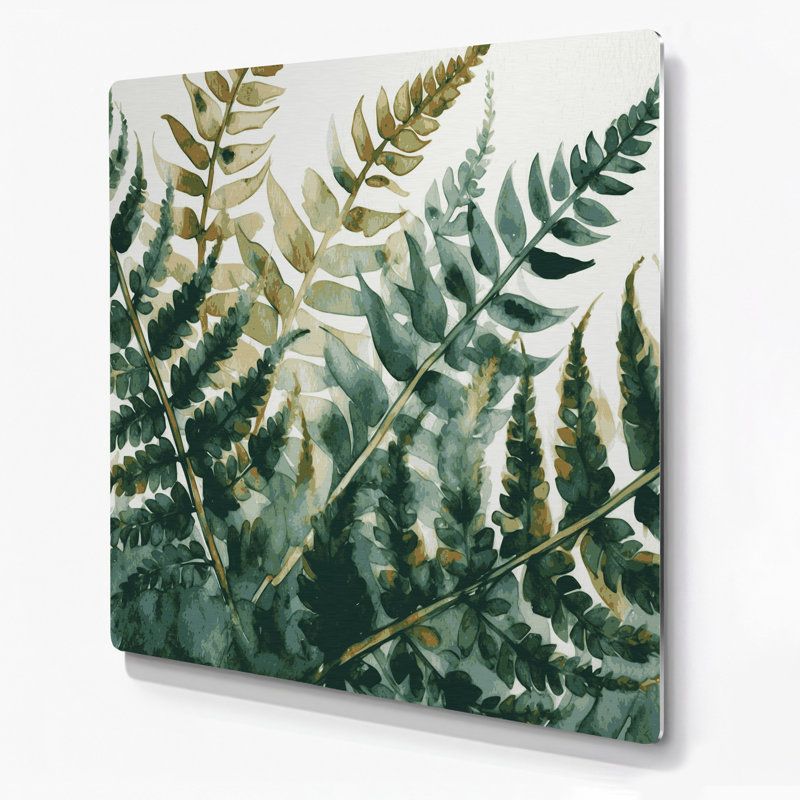 Art mural en métal Botanical Lady Fern, H 192 po x l 192 po x P 0,05 po