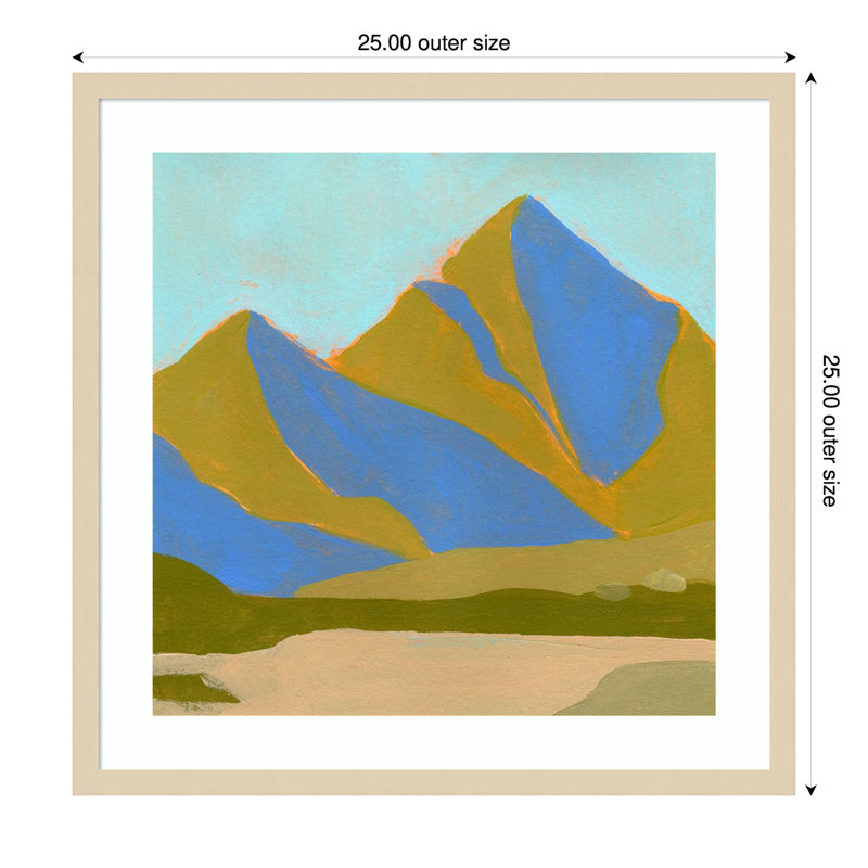 «High California Hills III» par Jacob Green, impression sur bois encadrée, H 25 po x l 25 po