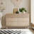 Commode 6 tiroirs en bois naturel - Surface rayée