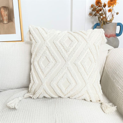 Mancelona White Square Cushion Cover