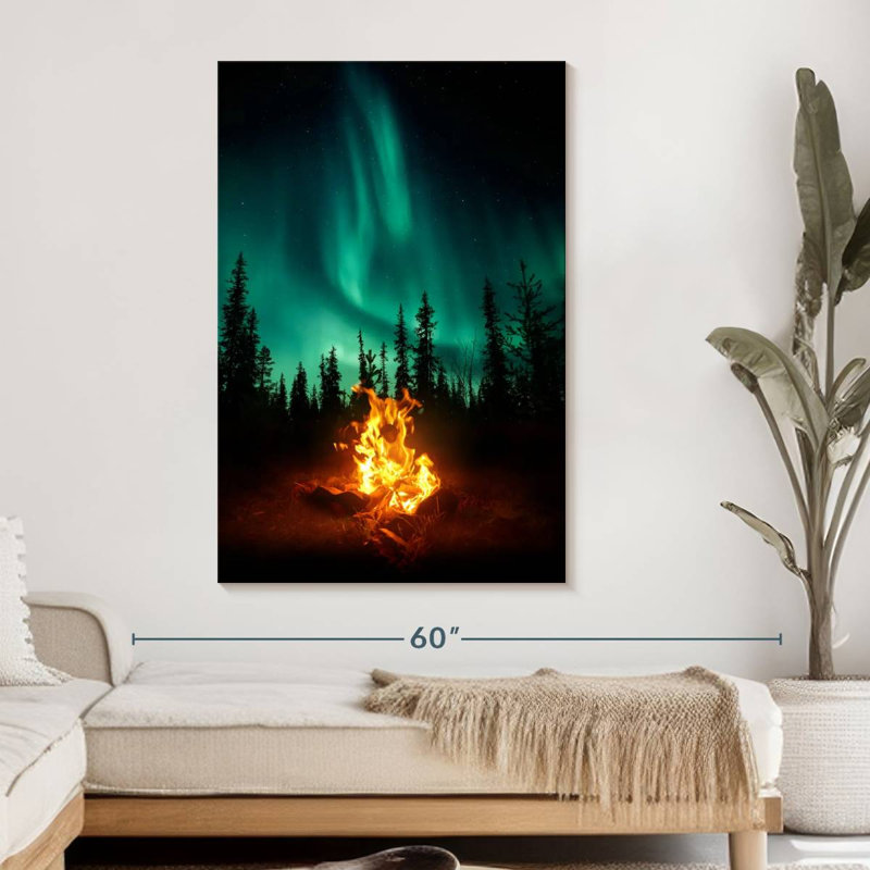 Sur toile, H 32 po x l 48 po x P 1,25 po
