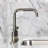 Kingston Brass Kaiser Two-Handle 4-Hole Deck Mount Bridge Kitchen Faucet with Brass Side Sprayer-103181271